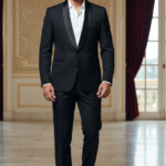 Black Tuxedo Jacket with Satin Shawl Lapel