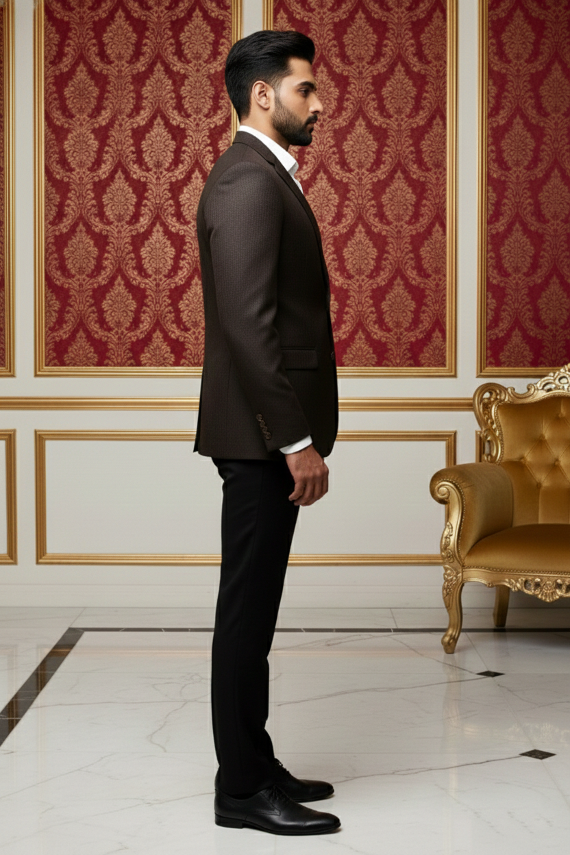 Men's Slim Fit Premium Textured Blazer - Image 3