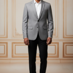 Mens Light Grey Formal Blazer