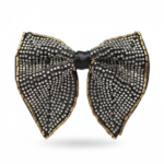 Artisan Metallic Beaded Butterfly Bow Tie