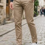 Slim-Fit Khaki Cotton Chinos - Essential Men's  Trousers