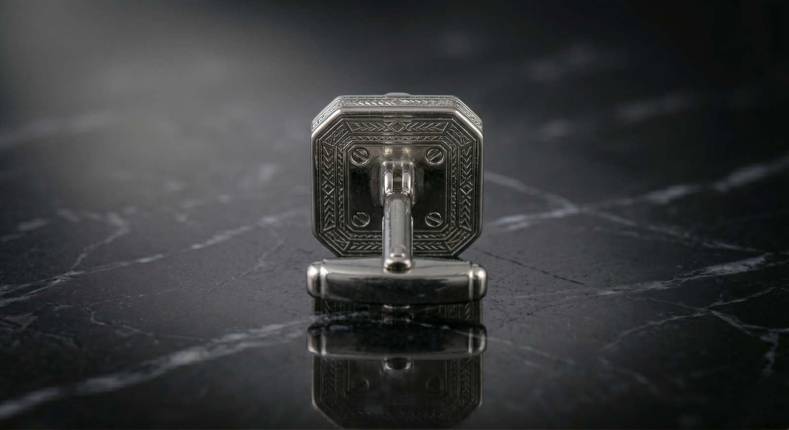 Luxury Men's Sterling Silver Art Deco Cufflinks - Image 4